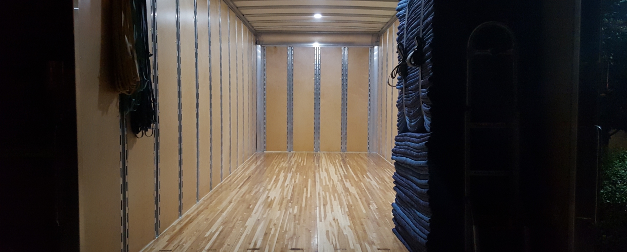 Inside of a Moving Container