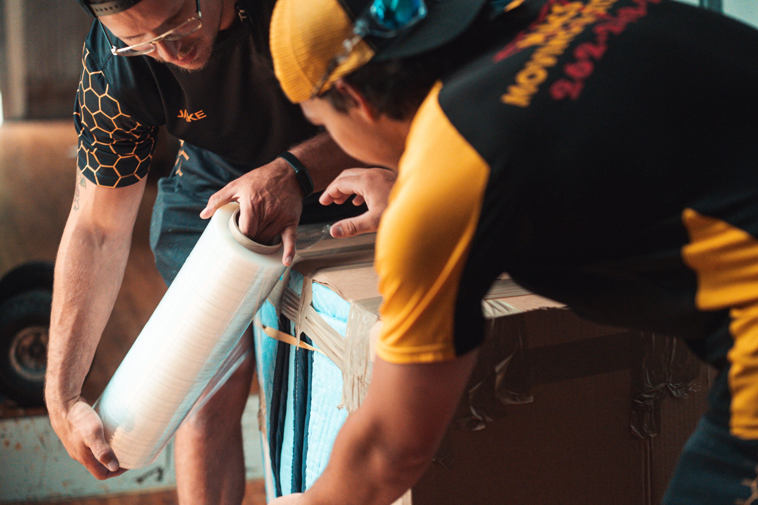 macs long distance movers wrapping furniture plastic wrap